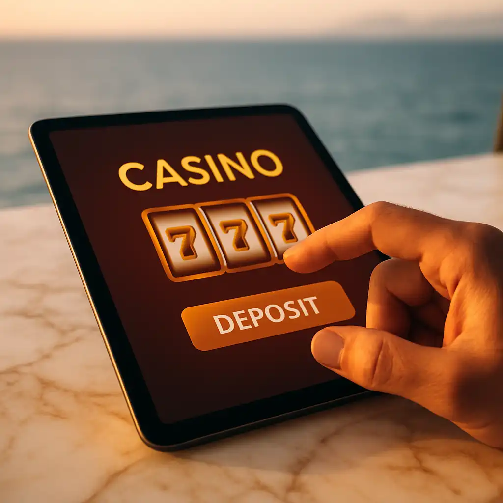 Depositing money with a card on a casino platform